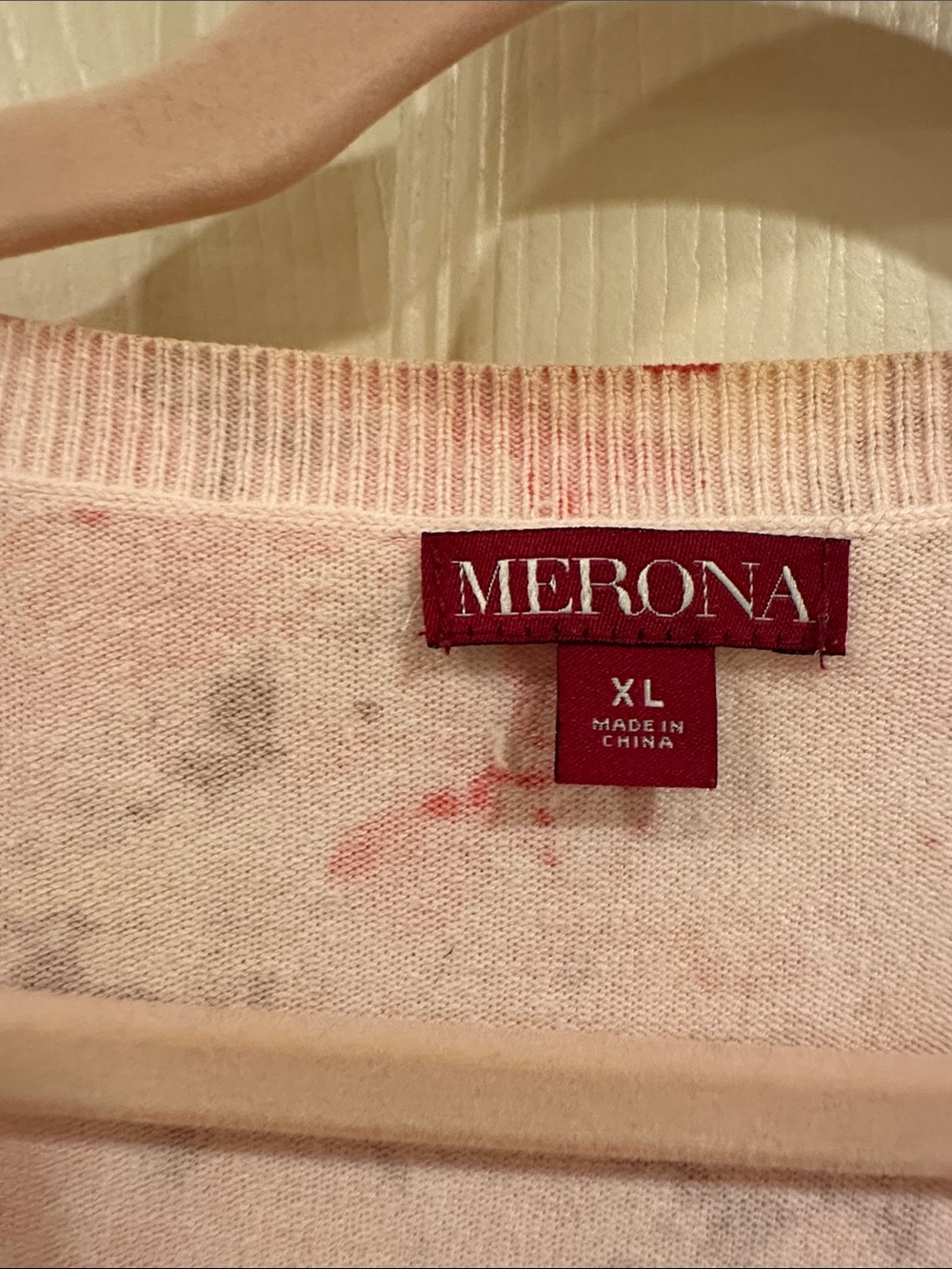 Merona Pink Floral Open Cardigan with 3/4 Sleeves - Picture 2 of 3